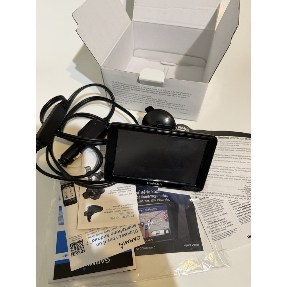 Garmin nuvi 2595LM GPS Navigator 5" Touchscreen Bluetooth Voice Command W/ Cord